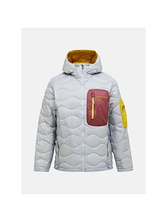 Pánska péřová bunda PEAK PERFORMANCE M Helium Utility Down Hood Jacket, sivá