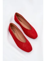 Klasyczne Baleriny Z Eko Zamszu Czerwone Osallin
