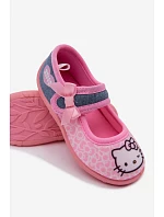 Dievčenské balerínky na suchý zips HELLO KITTY ružové Shani Dievčenské balerínky na suchý zips HELLO KITTY ružové Shani