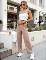 Dámske nohavice so širokými nohavicami RITES beige FashionStreet UY2007 Dámske nohavice so širokými nohavicami RITES beige FashionStreet UY2007