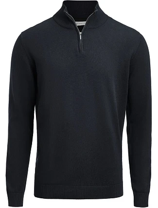 James Harvest Ashland Halfzip – unisexový sveter s 1/4 zipsom 62.2515, tmavomodrý James Harvest Ashland Halfzip – unisexový sveter s 1/4 zipsom 62.2515, tmavomodrý