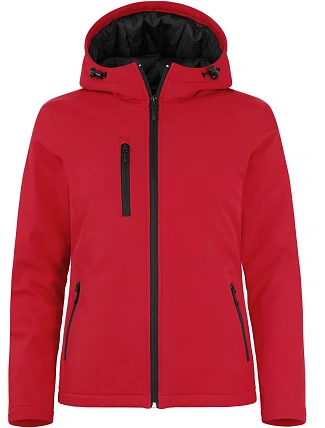 Clique Padded Hooded Softshell Women Dámska zateplená softshellová bunda s kapucňou 67.0953 červená