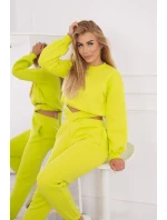 Zateplená súprava s krátkou mikinou pistácie