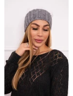 Paris fleecová čiapka K212 biela+sivá
