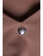 M791 Maxi šaty s hlbokým výstrihom do V - kakaové M791 Maxi šaty s hlbokým výstrihom do V - kakaové