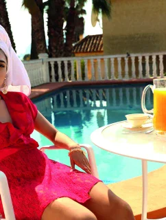 Dámsky župan Mia Red - Dkaren