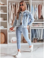 Dámske nohavice s opaskom MADELINA modré FashionStreet UY2626