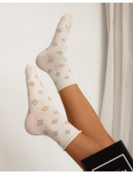 Dámske kvetované ponožky Milena 0200 Lurex 37-41