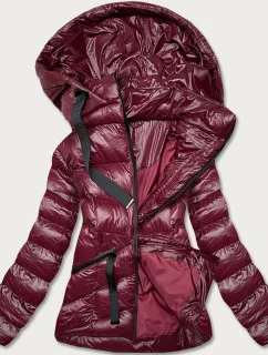 Dámska krátka zimná bunda cherry (23066-7)