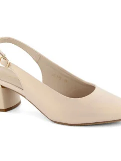 Sergio Leone W SK439A béžové perleťové plné elegantné sandále