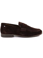 Pánske mokasíny Bugatti 311-AW660-1400-6100 z mäkkého semišu v čokoládovej farbe
