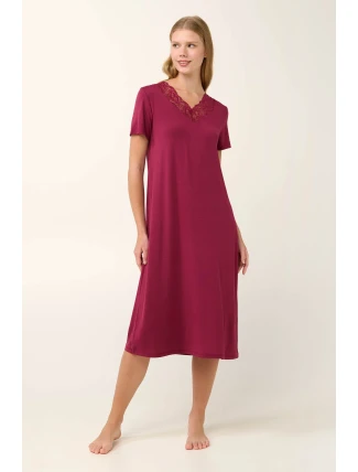 Vamp - Klasická nočná košeľa s čipkou 20956 - Vamp Vamp - Klasická nočná košeľa s čipkou 20956 - Vamp