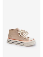 Trampki Damskie Na Platformie Beżowe Aineri Trampki Damskie Na Platformie Beżowe Aineri