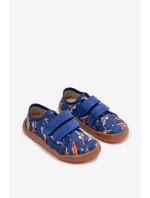Dětské bačkůrky Barefoot Vesmírná loď Froddo Canvas G1700440-5 Modré