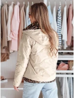 Dámska obojstranná prechodná bunda ZIBERKA beige FashionStreet TY4869