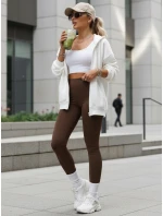 Dámske športové legíny hnedé FashionStreet UY2848