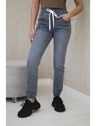 Džínsové nohavice s rebrovaným lemom Graphite Džínsové nohavice s rebrovaným lemom Graphite