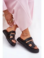 Dámske papuče Zazoo 40440 Black z prírodnej kože