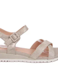 Dámske sandále na klinovom podpätku NS115P - Seastar