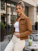 Dámska semišová krátka ťavia bunda FashionStreet TY5660