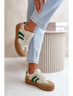 Dámske tenisky na platforme Beige-Green Nesonice