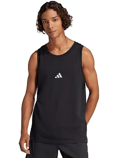 Pánske tričko adidas Essentials Small Logo Tank, čierne, JE8986
