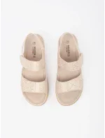 Pohodlné hnedé sandále na podpätku pre ženy Pohodlné hnedé sandále na podpätku pre ženy