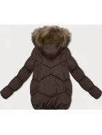 Hnedá prechodná bunda s kapucňou (LHD-23002)