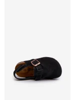 Chodaki Dziecięce Na Korkowej Platformie Czarne Vulagia