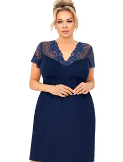 Nočná košeľa Livia Plus Dark Blue - Donna