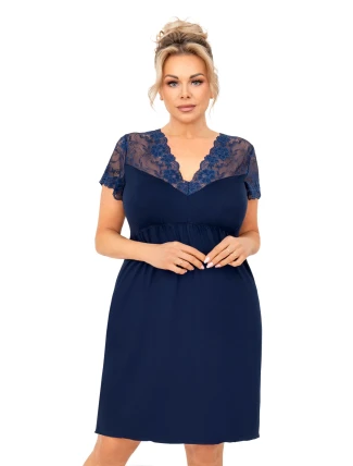 Nočná košeľa Livia Plus Dark Blue - Donna