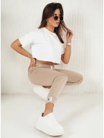 MILA dámske tepláky béžové FashionStreet UY1824 MILA dámske tepláky béžové FashionStreet UY1824