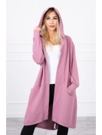 Tmavo ružová bunda oversize s kapucňou Tmavo ružová bunda oversize s kapucňou