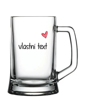Vlastný text na pivnom pohári