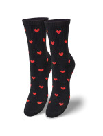 Dámske valentínske rebrované ponožky Milena 0200 37-41