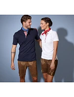 Daiber JN 715 Dámske polo tričko z piké v tradičnom ľudovom štýle 02.0715 červená/červená-biela