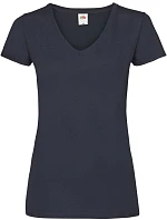 Fruit of the Loom Lady-Fit Valueweight V-Neck T Dámske tričko s výstrihom do V 16.1398 tmavomodrá