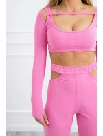 Sada s blúzkou svetlo ružová