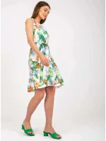 Dámske šaty WN SK 0806-5.44 Bielo-zelené - FPrice