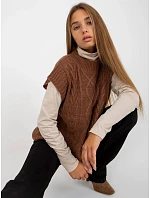 Dámska vesta D90027W90785B2 hnedá - FPrice