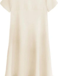 Béžové trapézové šaty (436ART)