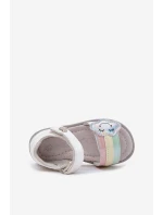 Dziecięce Sandałki Zapinane Na Rzep Białe Orailla