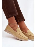 Dámské mokasíny z eko semiše žluté Renelia