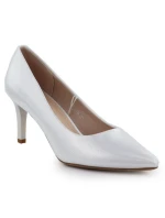 Dámske strieborné saténové lodičky Sergio Leone 1336