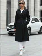 FashionStreet dámsky dvojradový čierny kabát TY5437