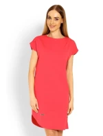 Dámske tehotenské šaty 1629 Coral Red - PeeKaBoo Dámske tehotenské šaty 1629 Coral Red - PeeKaBoo
