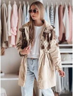 Dámska prechodná bunda parka FERIPARKA tmavo béžová FashionStreet TY4876 Dámska prechodná bunda parka FERIPARKA tmavo béžová FashionStreet TY4876