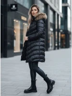 Kurtka zimowa damska GLAMOUR FUSION czarna FashionStreet TY3890z