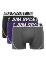 Pánske športové boxerky 3 ks DIM SPORT MICROFIBRE BOXER 3x - DIM SPORT - šedá