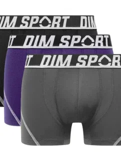 Pánske športové boxerky 3 ks DIM SPORT MICROFIBRE BOXER 3x - DIM SPORT - šedá